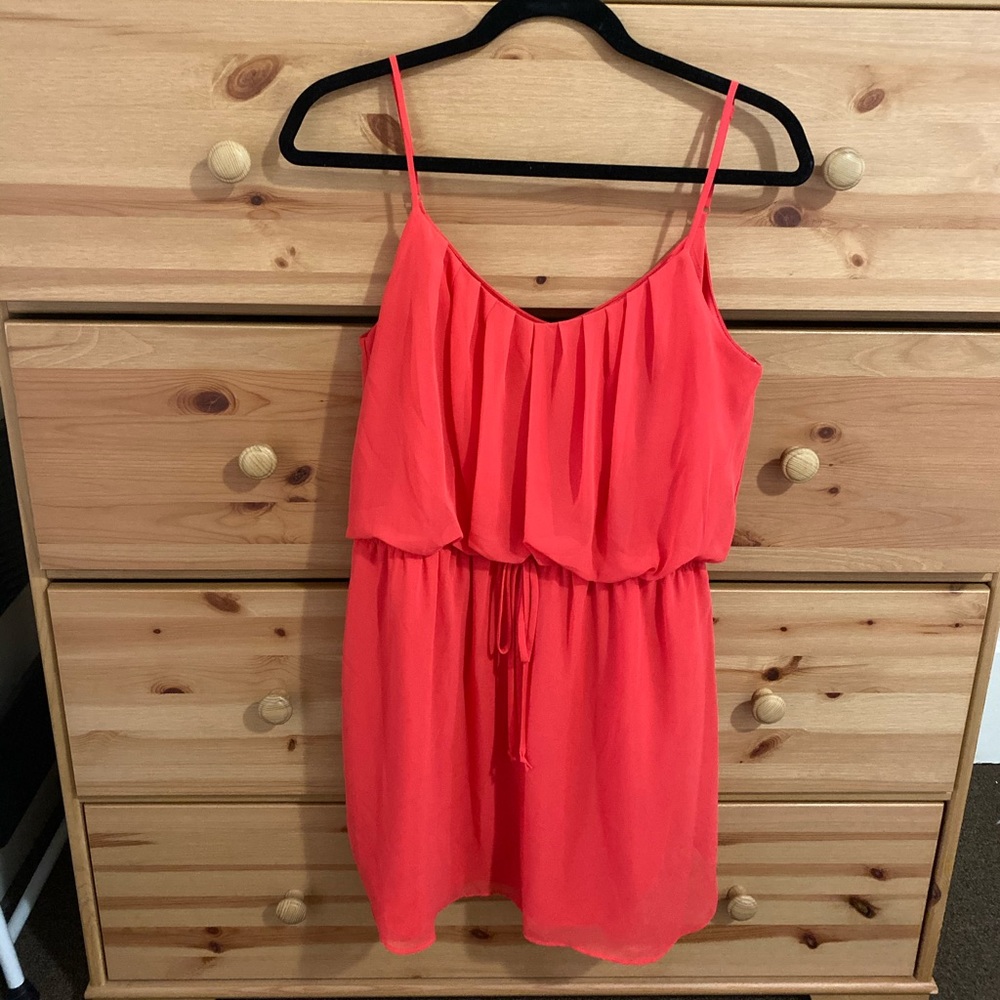 Bisou Bisou Pleated Red Dress